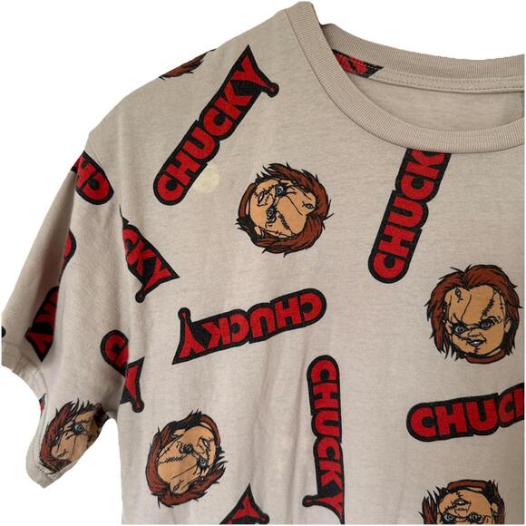 Child's Play Seed Of Chucky Face All Over Print T-Shirt Size Sm?? OFFICIAL RARE - Picture 1 of 8